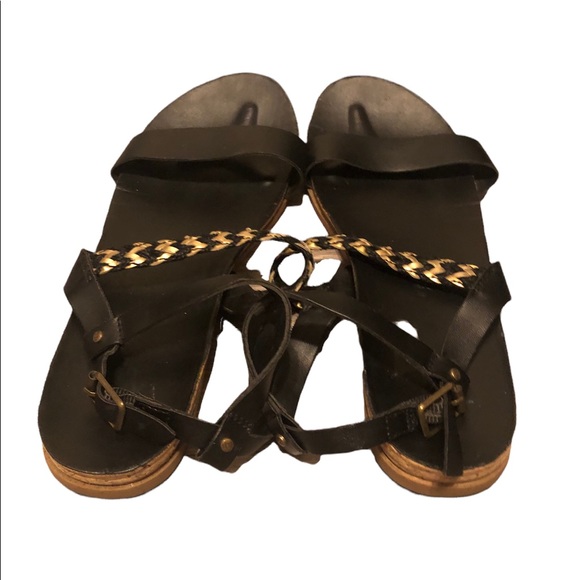 UGG Girls Jayna Sandals Black Size 6 - Picture 4 of 9